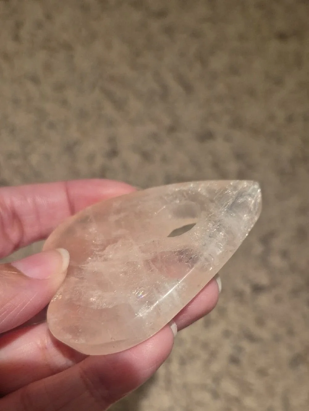Handheld Rose Quartz Heart Planchette